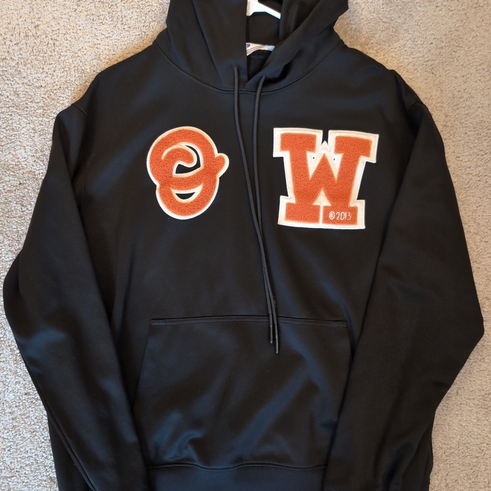 Off white embroidered patch hoodie